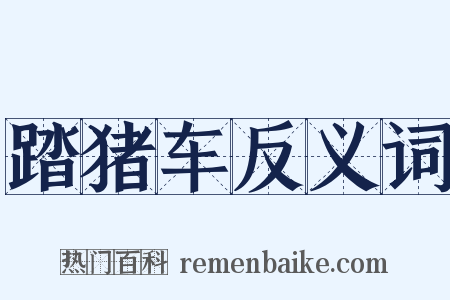 踏猪车反义词是什么意思的图片